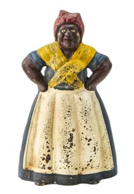 BLACK AMERICANA CAST IRON DOOR STOP
