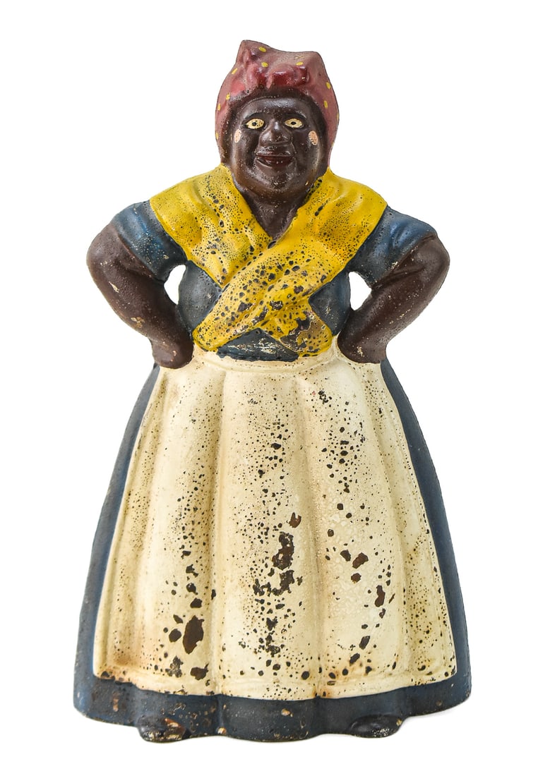 BLACK AMERICANA CAST IRON DOOR STOP (1 of 2)