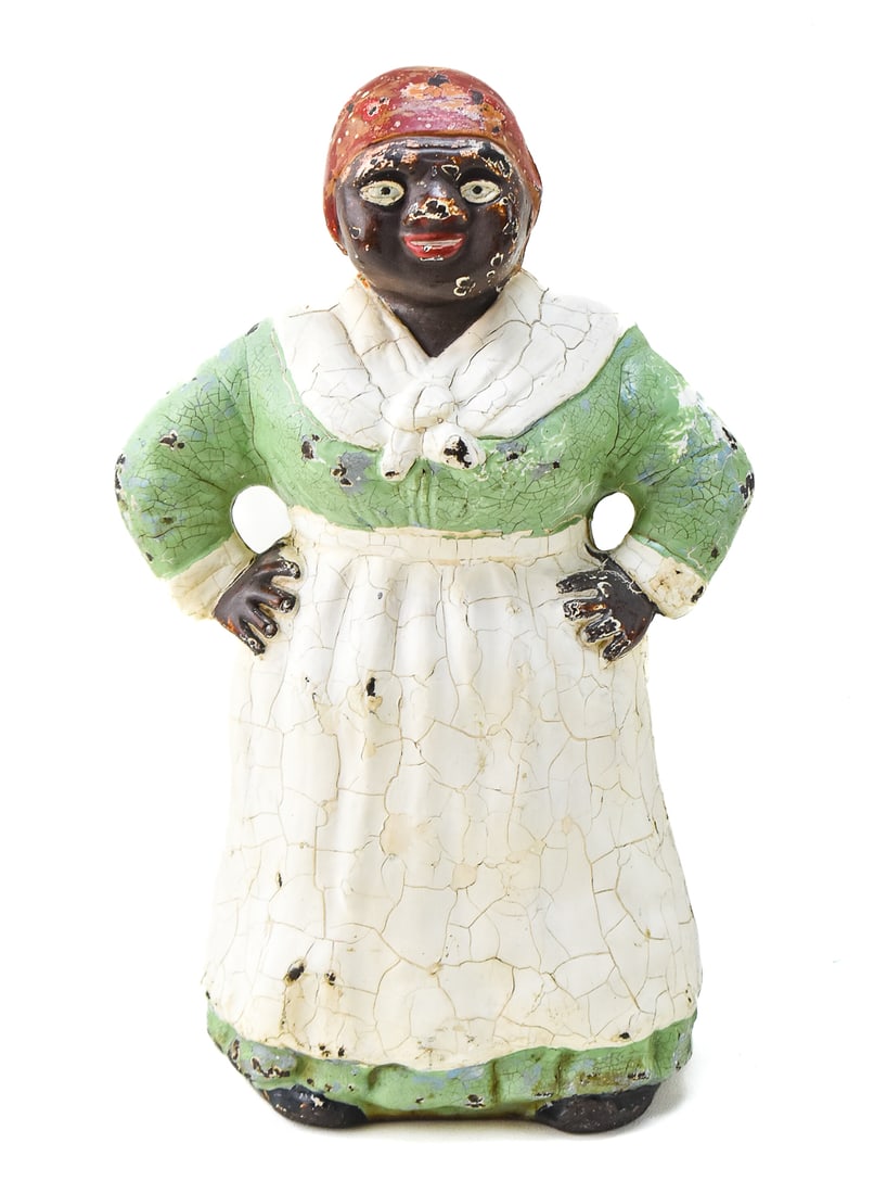 BLACK AMERICANA HUBLEY CAST IRON AUNT JEMIMA DOORSTOP (1 of 4)