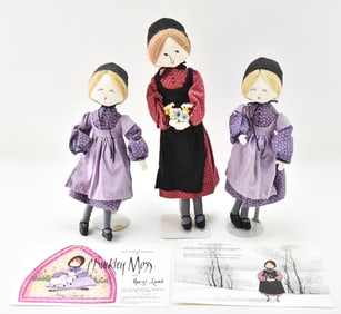 P. BUCKLEY MOSS 'SARAH' & 'MARY'S LAMB' DOLLS