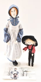 P. BUCKLEY MOSS 'ROSEANNA AND JOSHUA' DOLLS