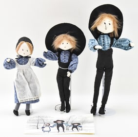 P. BUCKLEY MOSS 'HANNAH, JACOB, AND ISAAC' DOLLS