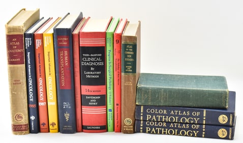 13 VINTAGE MEDICAL TITLES: HUMAN TRANSPLANTATION, ANATOMY, SURGICAL PATHOLOGY, & MORE