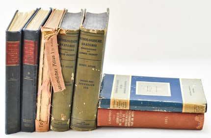 VINTAGE GERMAN MEDICAL BOOK ASSORTMENT: PATHOLOGY, ANATOMY, & MORE