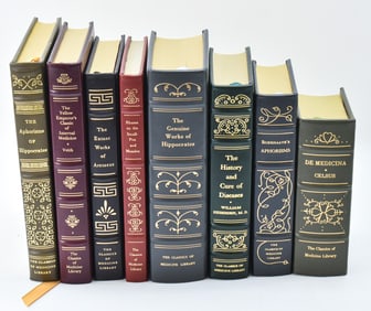 THE CLASSICS OF MEDICINE LIBRARY - 8 TITLES: HIPPOCRATES, SMALL POX, CURES