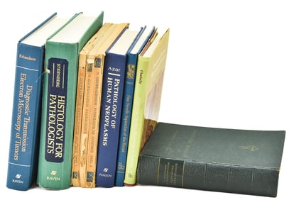 NINE VINTAGE MEDICAL BOOKS: TUMORS, NEEDLE ASPIRATION, PATHOLOGY ANATOMY