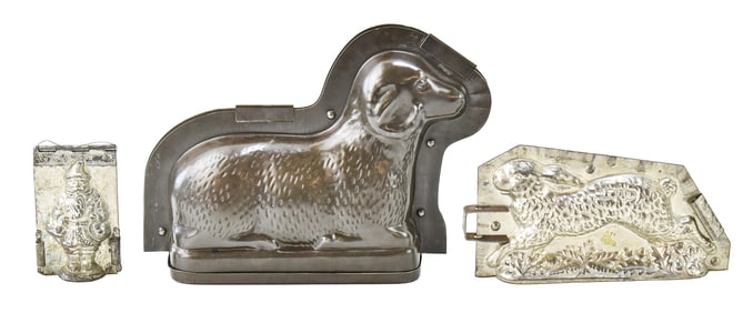 THREE ANTIQUE CHOCOLATE MOLDS