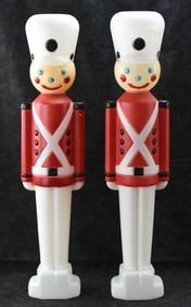 VINTAGE PAIR OF EMPIRE TOY SOLDIER LIGHTED BLOW MOLDS