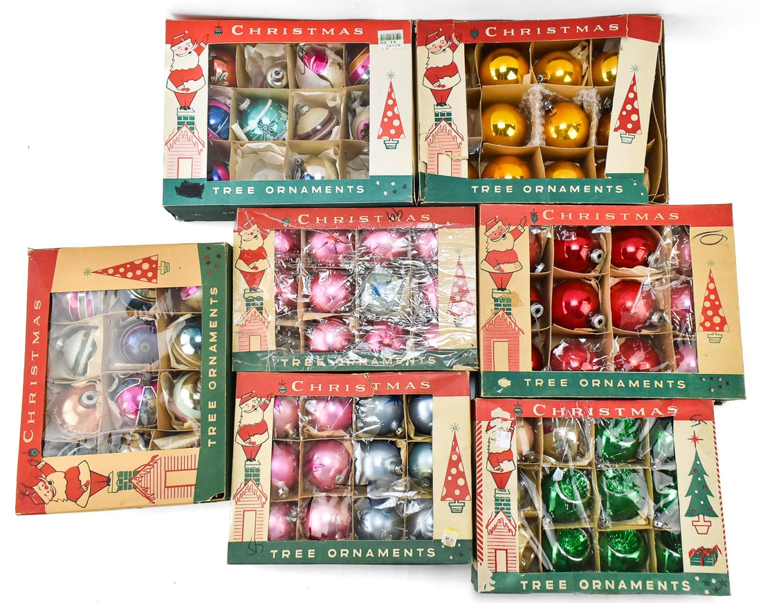 VINTAGE COLLECTION OF POLISH CHRISTMAS GLASS BALL ORNAMENTS (1 of 5)