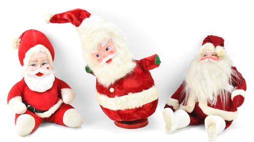 HAROLD GALE SANTA CLAUS, RUSHTON SANTA CLAUS PLUSH, & A MUSICAL ROLY POLY SANTA CLAUS