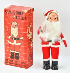 VINTAGE CHRISTMAS 'SANTA DOLL & LOLLIES'
