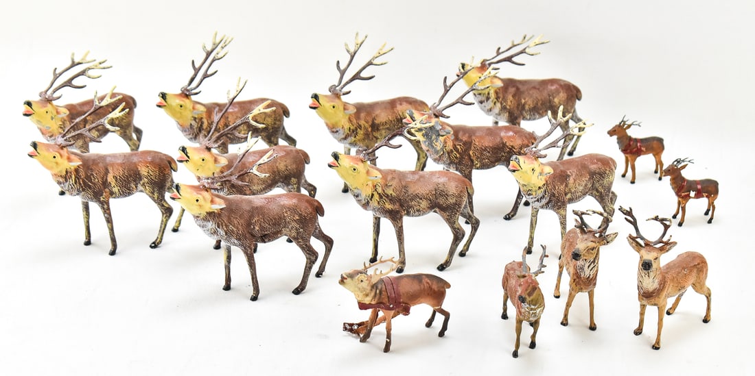 VINTAGE METAL REINDEER FIGURES (1 of 4)