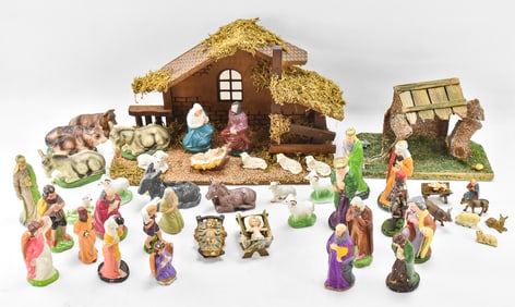 CHRISTMAS NATIVITY MANGERS & FIGURINES