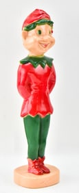 VINTAGE CHRISTMAS C. 1960 LIGHT-UP ELF MOLD