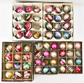 ASSORTED VINTAGE SHINY BRITE ORNAMENTS