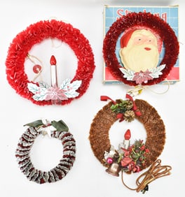 ASSORTED VINTAGE CELLOPHANE WREATHS
