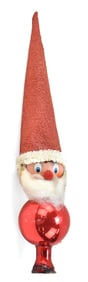 VINTAGE WESTERN GERMANY SANTA CLAUS CHRISTMAS TREE TOPPER