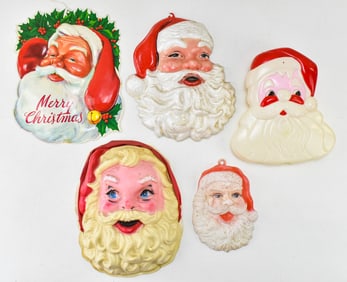 ASSORTED 3D RELIEF SANTA HEAD SIGNS