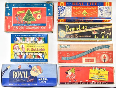 ASSORTED VINTAGE CHRISTMAS STRING LIGHTS