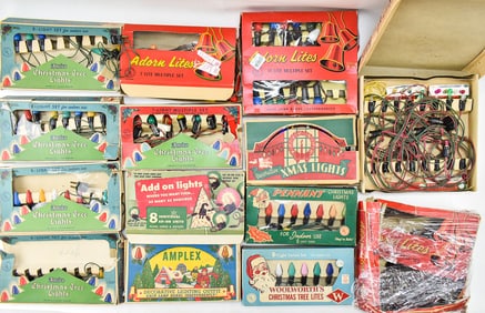 ASSORTED VINTAGE CHRISTMAS STRING LIGHTS