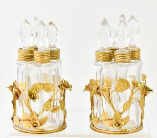 PAIR OF FRENCH ORMOLU ART NOUVEAU-STYLE PERFUME STATIONS