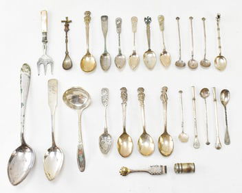 ASSORTED SILVERPLATE UTENSILS