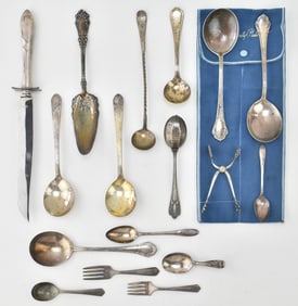 ANTIQUE AND VINTAGE SILVERPLATE UTENSILS: W.M. ROGERS, REED & BARTON, ONEIDA, WILLIAMS, AND MORE
