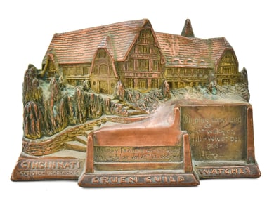 GRUEN GUILD 'TIME HILL' TRADE CARD STORE DISPLAY STAND