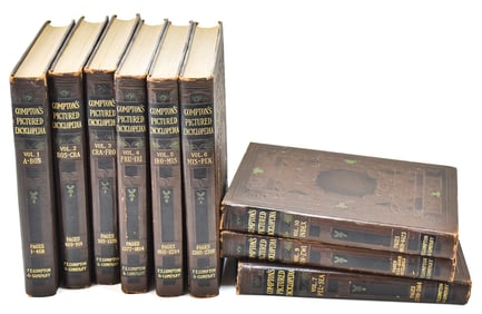 1929 F.E. COMPTON & COMPANY 'COMPTON'S PICTURED ENCYCLOPEDIA' IN TEN VOLUMES
