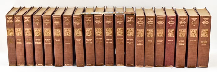 1906-1908 THE HARPER EDITION OF WILLIAM SHAKESPEARE'S WORK; 20 VOLUME SET
