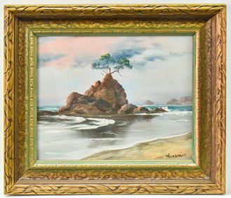 MINNIE WONSMOS 'THREE GRACES' OREGON OIL PAINTING