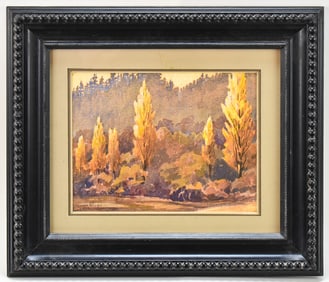 AUTUMN LANDSCAPE WATERCOLOR BY TRUMAN PHILLIPS