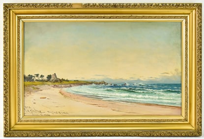 J. E. STUART 'MOSS BEACH' CALIFORNIA OIL PAINTING
