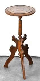VICTORIAN CARVED WALNUT PEDESTAL STAND