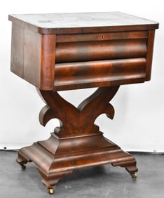 19TH C. MAHOGANY EMPIRE SIDE-TABLE