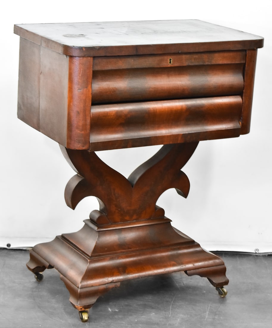 19TH C. MAHOGANY EMPIRE SIDE-TABLE (1 of 4)