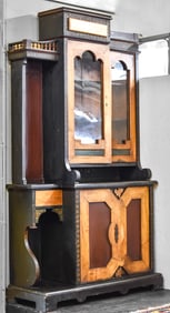 VICTORIAN EBONIZED DISPLAY CABINET