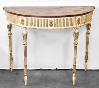 E.J. VICTOR DEMILUNE CONSOLE TABLE