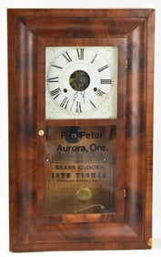 SETH THOMAS 'F.G. PETER' WEIGHT DRIVEN WALL CLOCK