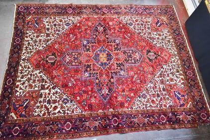 VINTAGE PERSIAN HERIZ AREA RUG