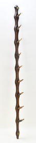 VINTAGE BLACK FOREST ANTLER TIP OAK WALL RACK