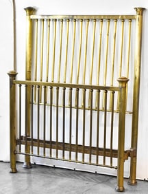 ANTIQUE TWIN-SIZE BRASS BED FRAME