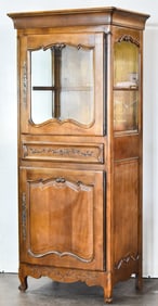 FRENCH PROVINCIAL STYLE WALNUT BONNETI??RE ARMOIRE