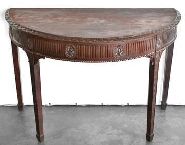 EDWARDIAN STYLE DEMILUNE CONSOLE