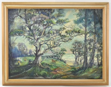 BEACHSIDE LANDSCAPE OIL PAINTING BY CHARLOTTE MISH