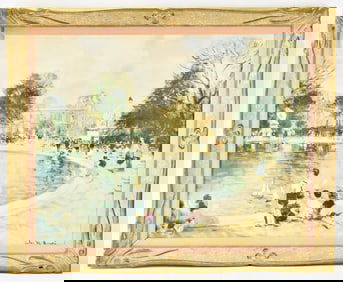 'LE BASSIN DES TUILERIES' POSTER BY JULES RENE HERVE