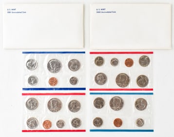 1980 & 1981 UNCIRCULATED U.S. MINT COIN SETS