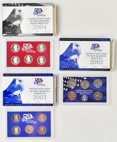 2002 & 2003 U.S. QUARTERS PROOF SET & 2004 U.S. QUARTERS SILVER PROOF SET