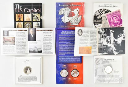 ASSORTMENT OF FOUR COMMEMORATIVE SILVER DOLLARS