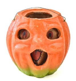 VINTAGE HALLOWEEN PAPER MACHE PULP CHOIR BOY JACK O' LANTERN